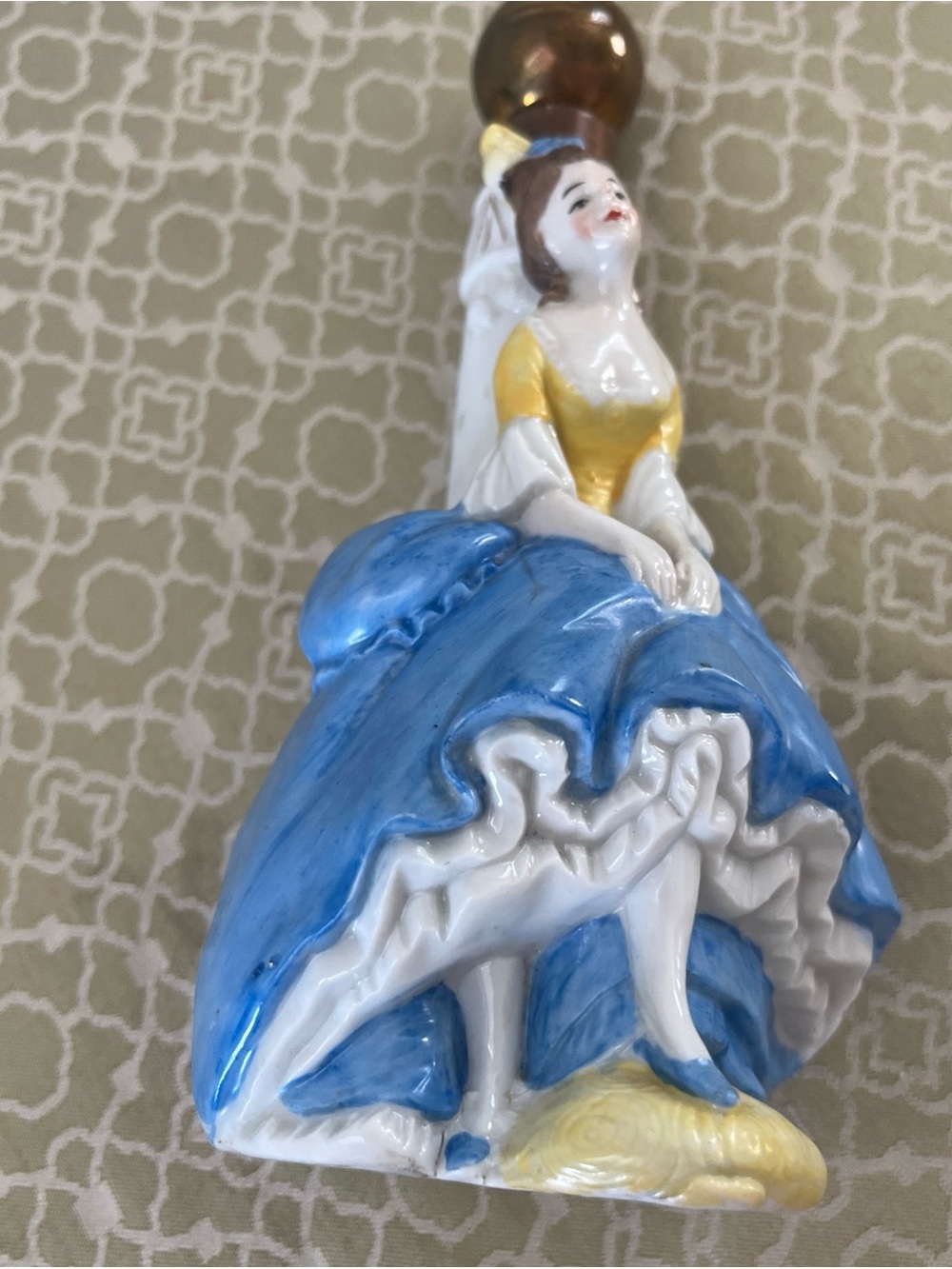 Vintage Victorian Lady Porcelain Lamp base made in Germany